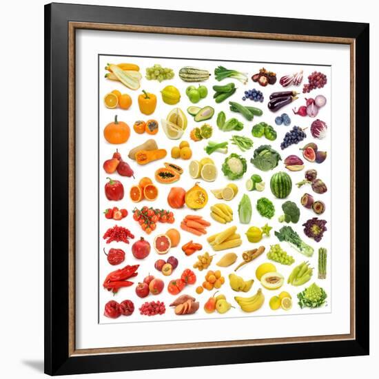 Rainbow Collection of Fruits and Vegetables-egal-Framed Photographic Print