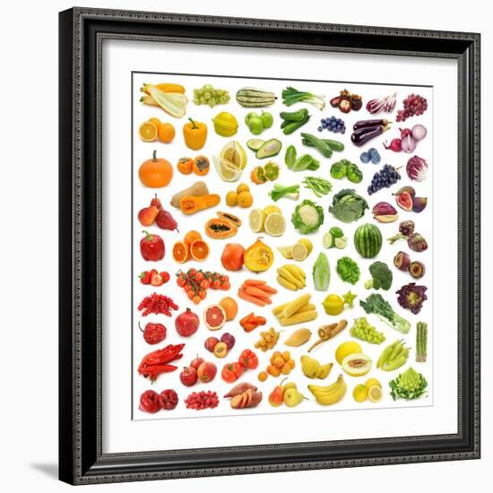 Rainbow Collection of Fruits and Vegetables-egal-Framed Photographic Print