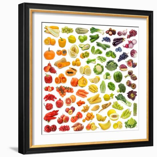 Rainbow Collection of Fruits and Vegetables-egal-Framed Photographic Print