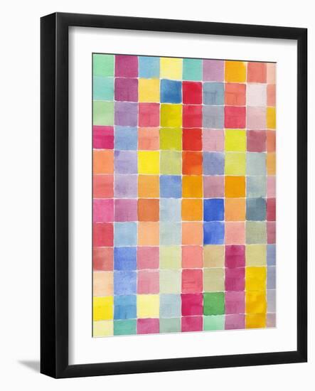Rainbow Color Block 1-Beverly Dyer-Framed Art Print