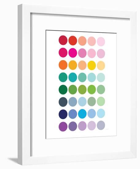 Rainbow Dots-Avalisa-Framed Art Print