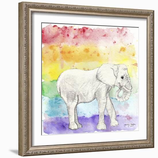 Rainbow Elephant-Tammy Kushnir-Framed Giclee Print