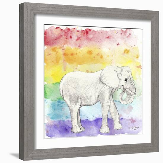 Rainbow Elephant-Tammy Kushnir-Framed Giclee Print