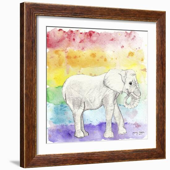 Rainbow Elephant-Tammy Kushnir-Framed Giclee Print