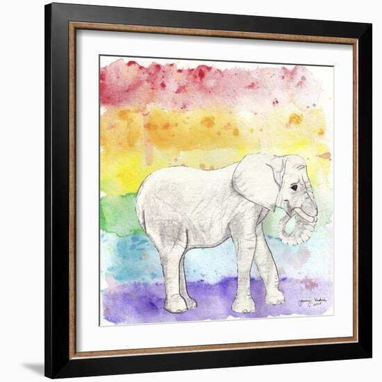 Rainbow Elephant-Tammy Kushnir-Framed Giclee Print