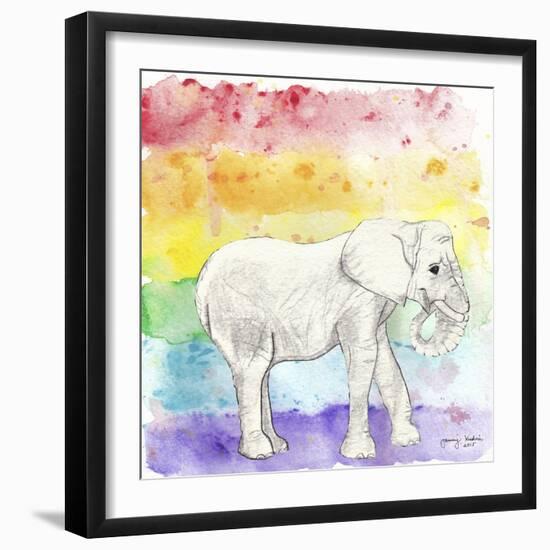 Rainbow Elephant-Tammy Kushnir-Framed Giclee Print