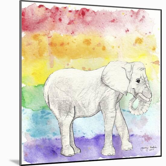 Rainbow Elephant-Tammy Kushnir-Mounted Giclee Print