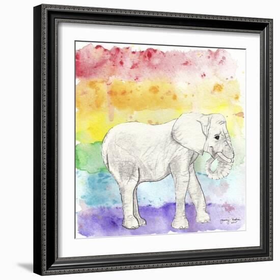 Rainbow Elephant-Tammy Kushnir-Framed Giclee Print