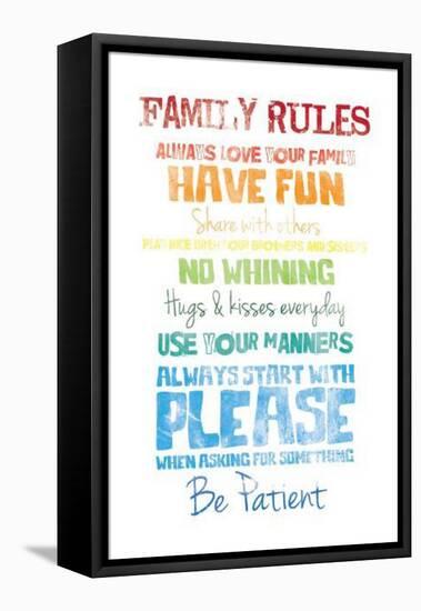 Rainbow Family-Jace Grey-Framed Stretched Canvas