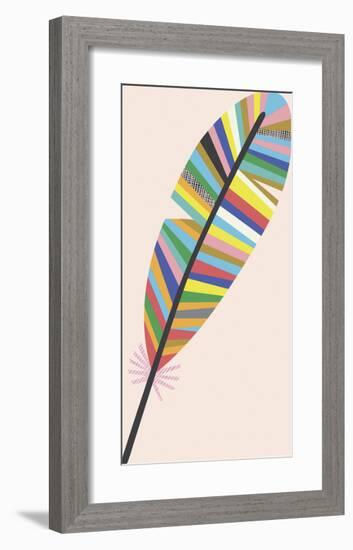 Rainbow Feather-Sophie Ledesma-Framed Giclee Print