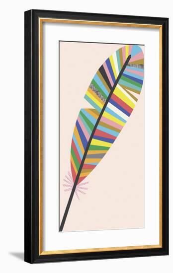 Rainbow Feather-Sophie Ledesma-Framed Giclee Print