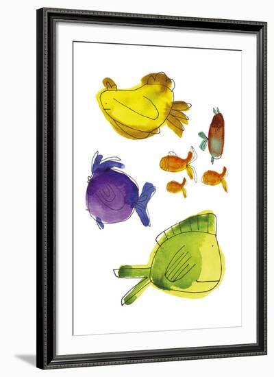 Rainbow Fish II-Callie Crosby and Rebecca Daw-Framed Giclee Print