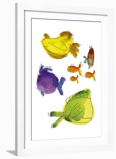 Rainbow Fish II-Callie Crosby and Rebecca Daw-Framed Giclee Print