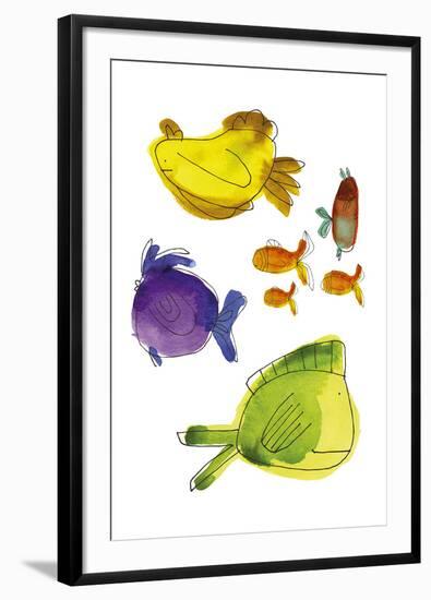 Rainbow Fish II-Callie Crosby and Rebecca Daw-Framed Giclee Print