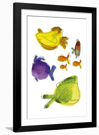 Rainbow Fish II-Callie Crosby and Rebecca Daw-Framed Giclee Print