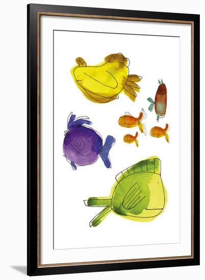 Rainbow Fish II-Callie Crosby and Rebecca Daw-Framed Giclee Print