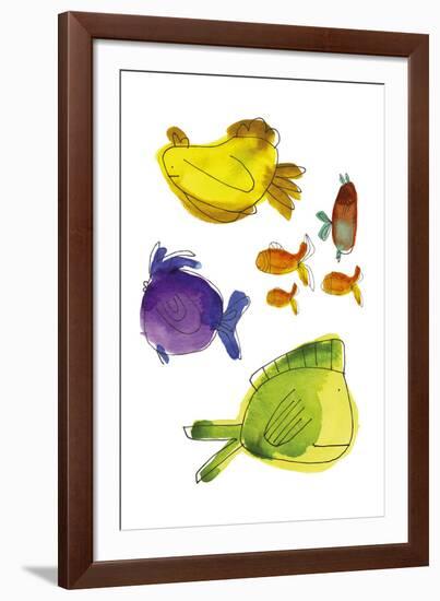 Rainbow Fish II-Callie Crosby and Rebecca Daw-Framed Giclee Print