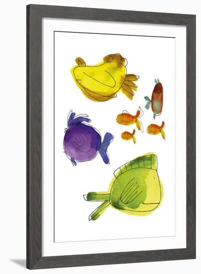 Rainbow Fish II-Callie Crosby and Rebecca Daw-Framed Giclee Print