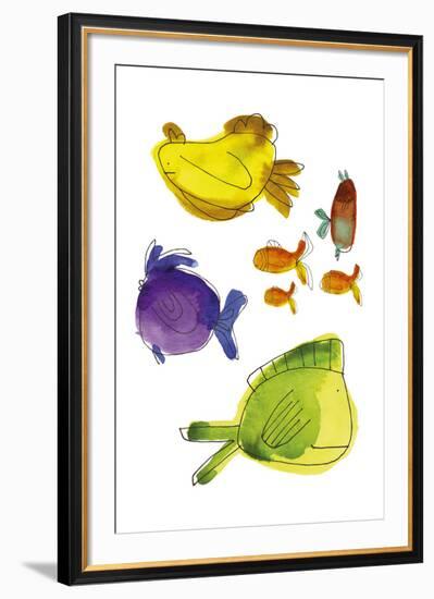 Rainbow Fish II-Callie Crosby and Rebecca Daw-Framed Giclee Print