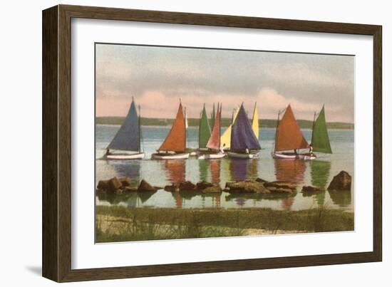 Rainbow Fleet, Nantucket, Massachusetts-null-Framed Art Print