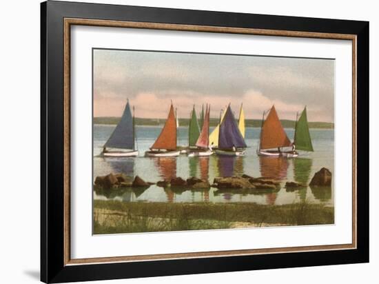 Rainbow Fleet, Nantucket, Massachusetts-null-Framed Art Print