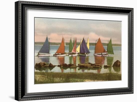 Rainbow Fleet, Nantucket, Massachusetts-null-Framed Art Print