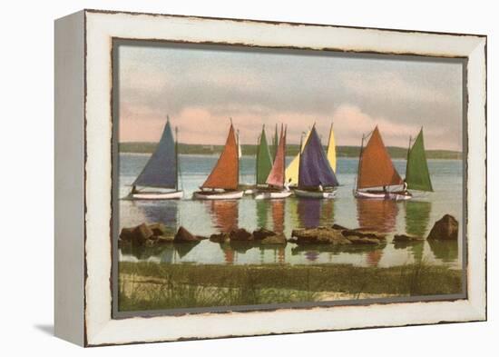 Rainbow Fleet, Nantucket, Massachusetts-null-Framed Stretched Canvas