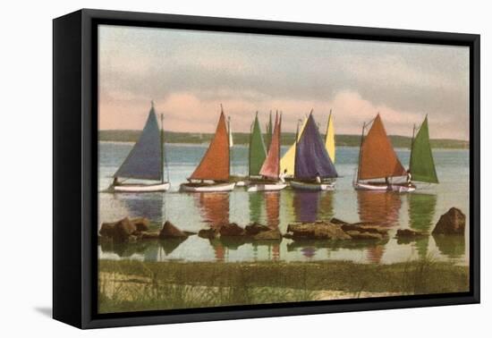 Rainbow Fleet, Nantucket, Massachusetts-null-Framed Stretched Canvas