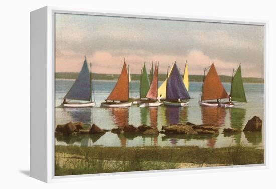 Rainbow Fleet, Nantucket, Massachusetts-null-Framed Stretched Canvas