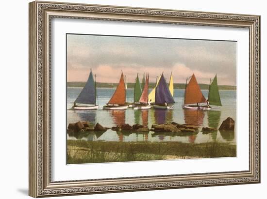 Rainbow Fleet, Nantucket, Massachusetts-null-Framed Premium Giclee Print