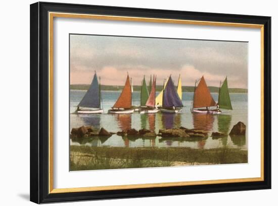 Rainbow Fleet, Nantucket, Massachusetts-null-Framed Premium Giclee Print