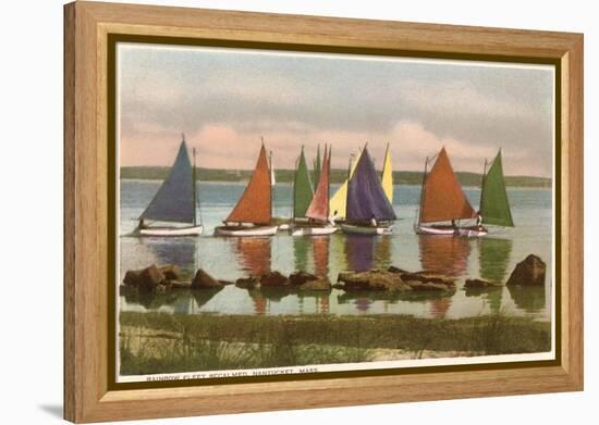 Rainbow Fleet, Nantucket, Massachusetts-null-Framed Stretched Canvas