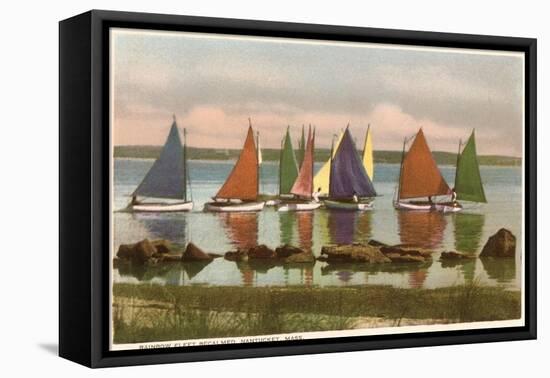 Rainbow Fleet, Nantucket, Massachusetts-null-Framed Stretched Canvas