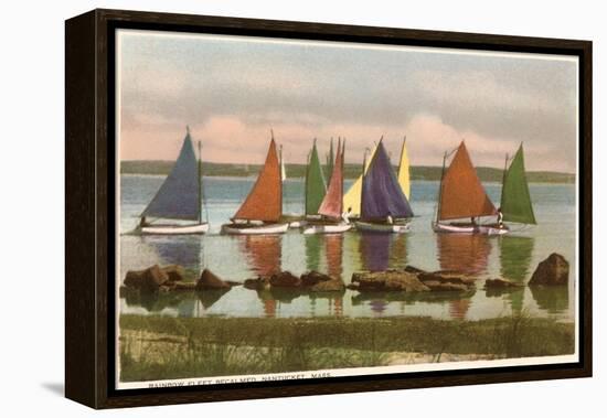 Rainbow Fleet, Nantucket, Massachusetts-null-Framed Stretched Canvas