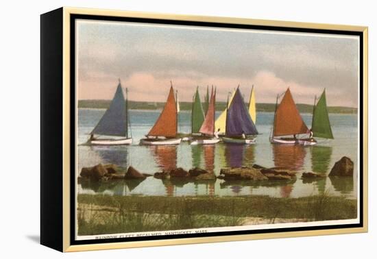 Rainbow Fleet, Nantucket, Massachusetts-null-Framed Stretched Canvas