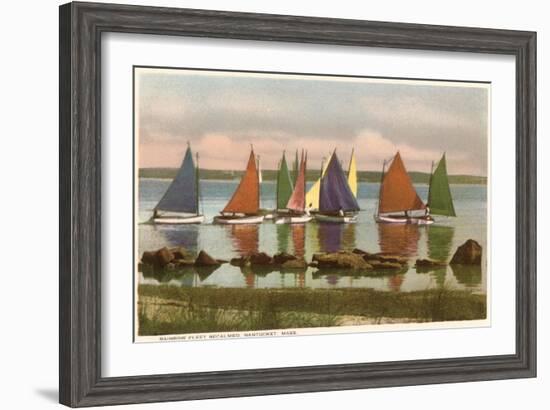 Rainbow Fleet, Nantucket, Massachusetts-null-Framed Art Print