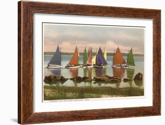 Rainbow Fleet, Nantucket, Massachusetts-null-Framed Art Print