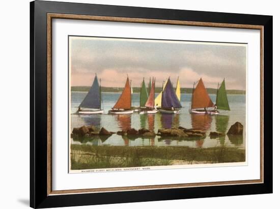 Rainbow Fleet, Nantucket, Massachusetts-null-Framed Art Print