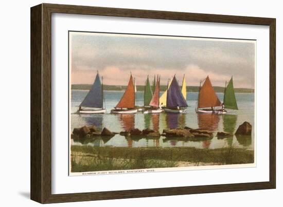 Rainbow Fleet, Nantucket, Massachusetts-null-Framed Premium Giclee Print