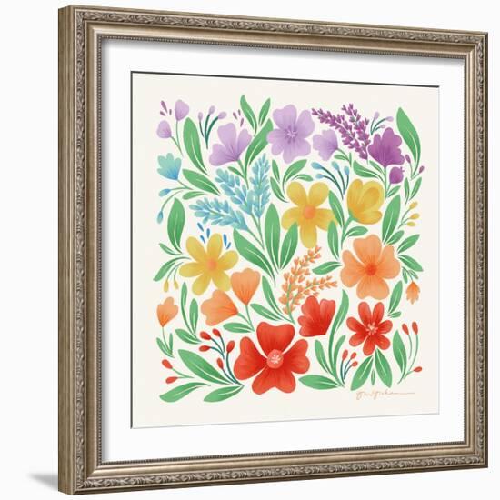 Rainbow Floral II-Gia Graham-Framed Art Print