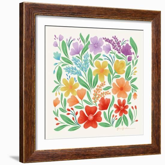 Rainbow Floral II-Gia Graham-Framed Art Print