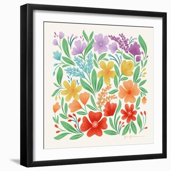 Rainbow Floral II-Gia Graham-Framed Art Print