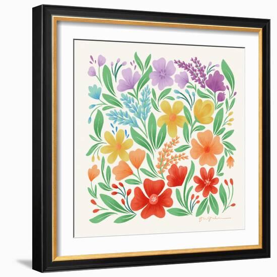 Rainbow Floral II-Gia Graham-Framed Art Print