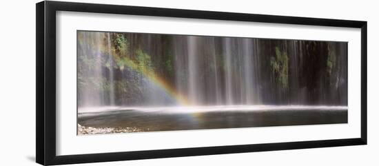 Rainbow Formed in Front of Waterfall in a Forest, California, USA-null-Framed Photographic Print