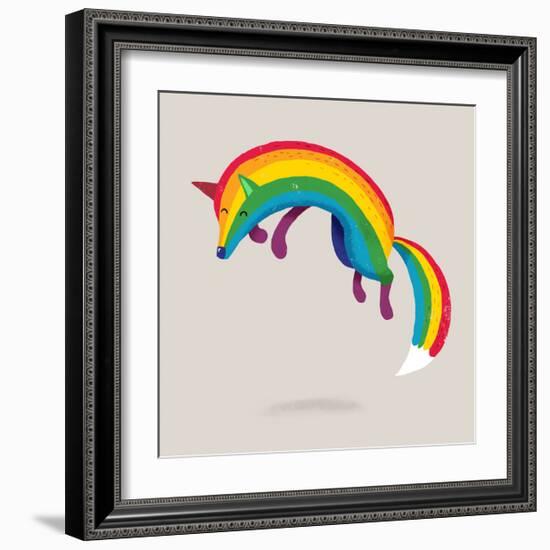 Rainbow Fox-Michael Buxton-Framed Art Print