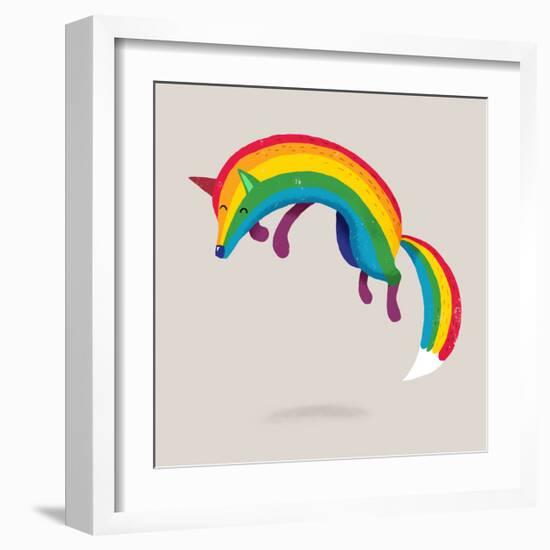 Rainbow Fox-Michael Buxton-Framed Art Print