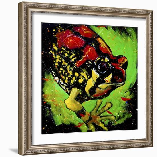 Rainbow Frog-null-Framed Art Print