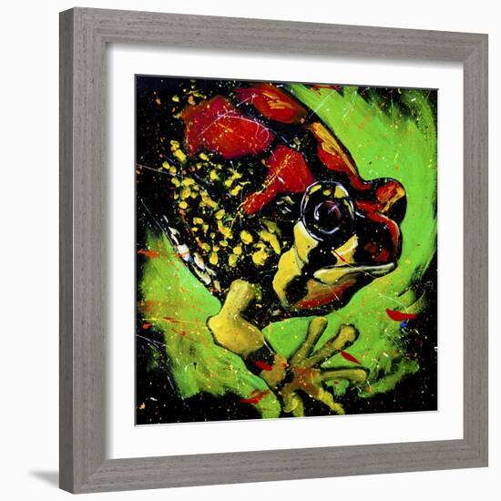 Rainbow Frog-null-Framed Art Print