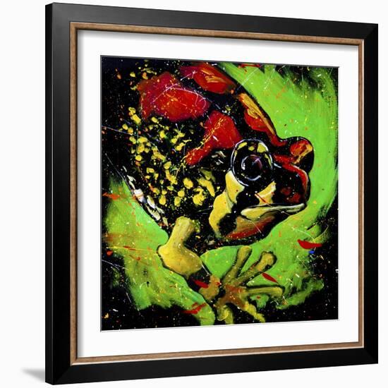 Rainbow Frog-null-Framed Art Print