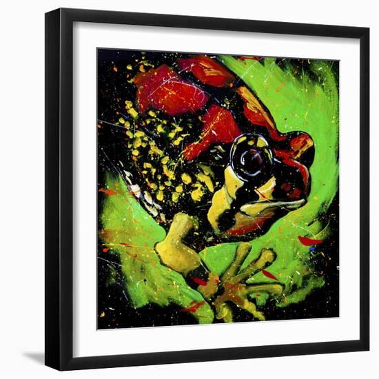 Rainbow Frog-null-Framed Art Print